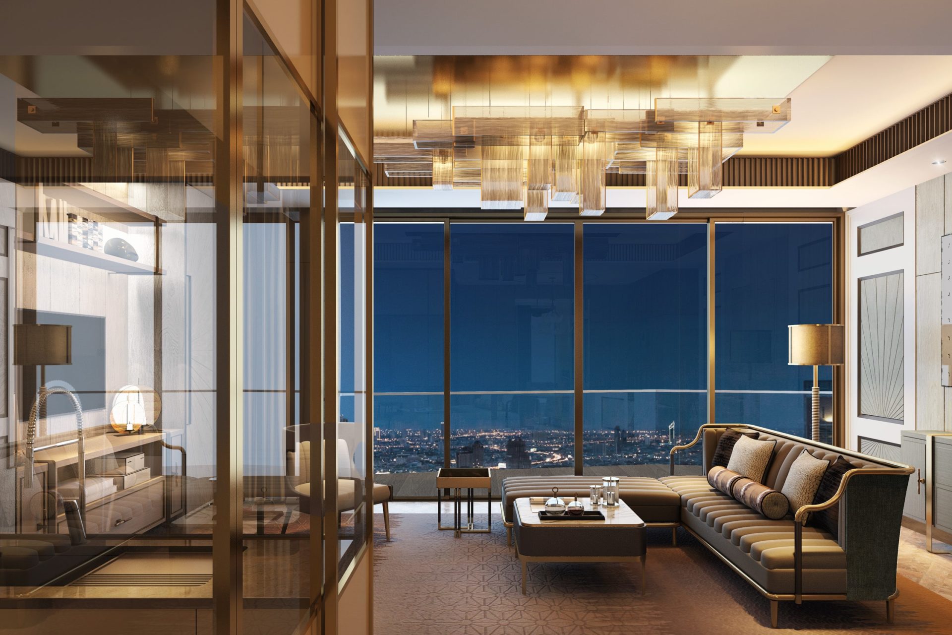 the residence at mandarin oriental 2 bed living room